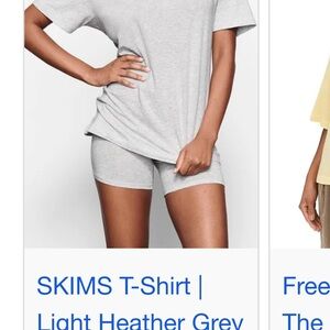 SKIMS Heather Grey Casual T-Shirt